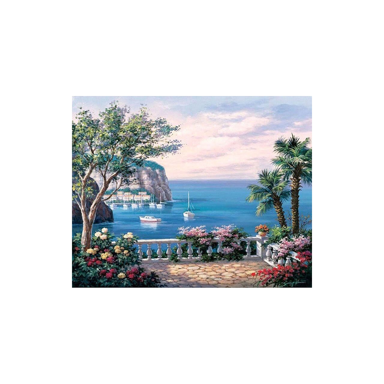 Комплект рисуване по номера с пейзажи, 40x50 см, До безкрая, PPT63 ...