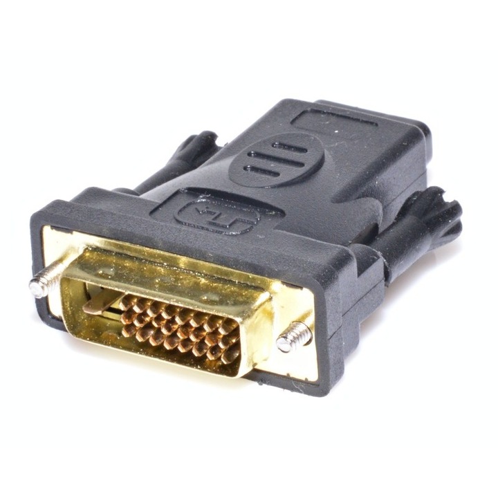 Adaptor DVI 24+1p tata la HDMI mama, Bidirectional, Negru