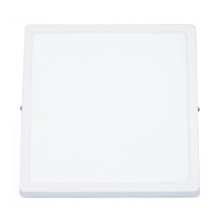 Négyzet alakú LED mennyezeti lámpa, 24W, 3000K, 2200lm, 29x29x2,5cm, meleg fény, fehér