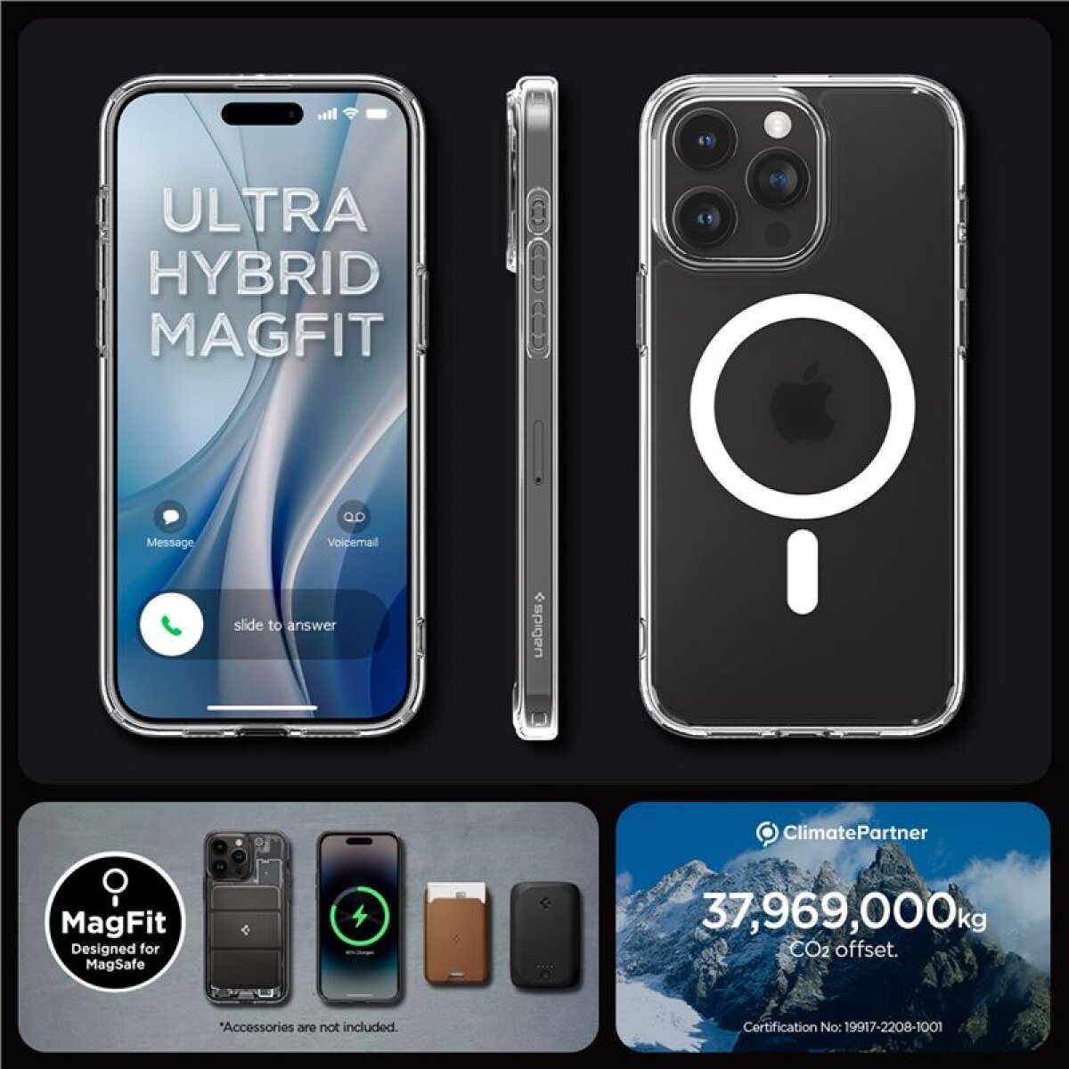 Husa pentru iPhone 15 Pro - Spigen Ultra Hybrid MagSafe - Frost Clear