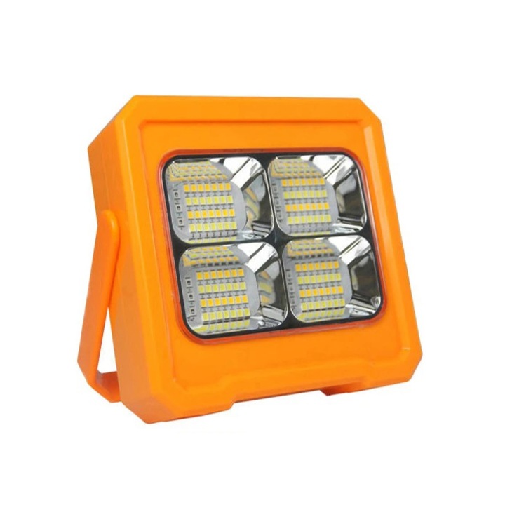 Proiector LED cu panou solar ZA56002, telecomanda, 30W