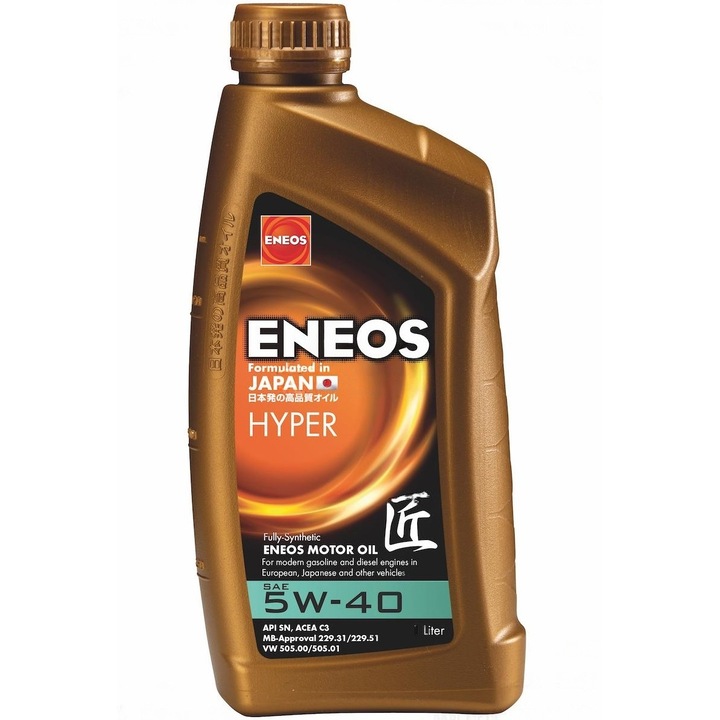 Ulei motor ENEOS HYPER 5W40, volum 1 litru, sintetic