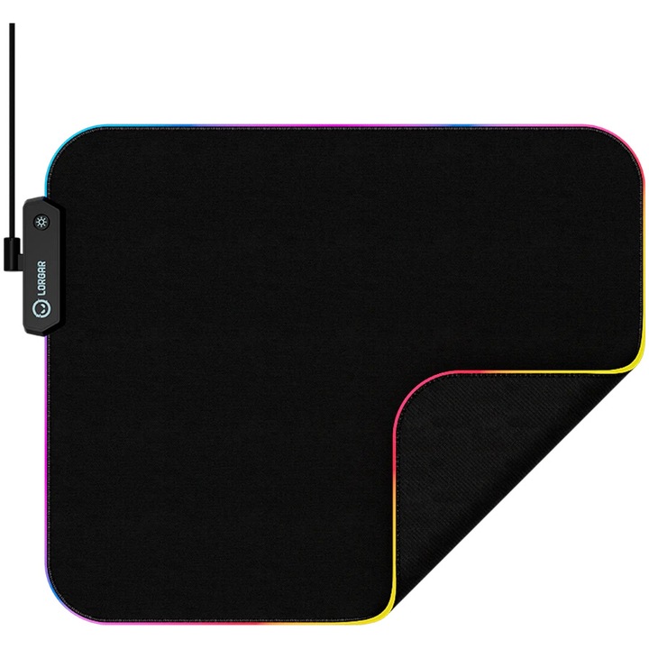 Mousepad gaming Lorgar Steller 913 RGB 360x300 Black