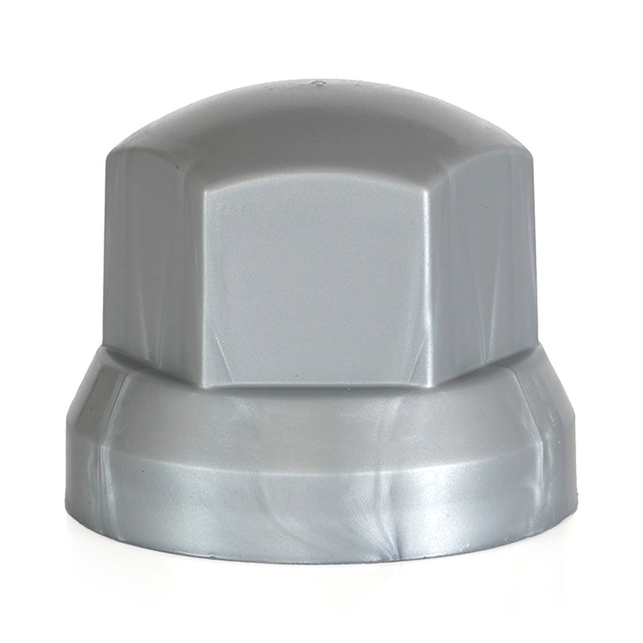 Set 10 capace pentru prezoane roata Mega Drive, 33 mm x 41 mm, gri, din plastic