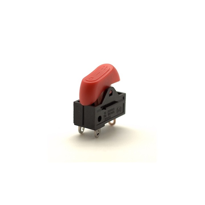 Тумблер ElecTech с три позиции 1-0-2.16A, 250V, размер 26 х 13 мм, цвят черно-червен
