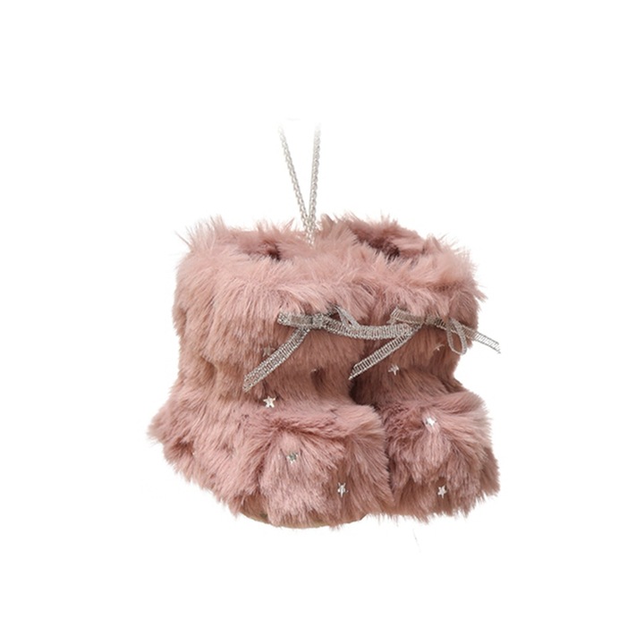 Decoratiune brad Craciun, Sunmostar, Plus, Roz