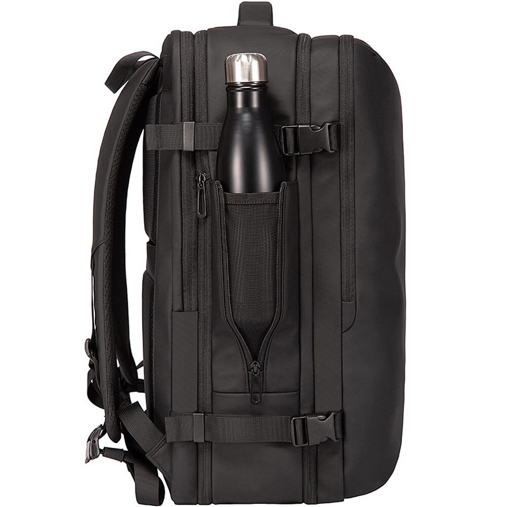 Rucsac calatorii, birou, laptop 15.6 inch, extensibil, buzunar antifurt, rezistent la stropi de apa, sistem fixare pe valiza, BANGE, BG1909SBK, Negru