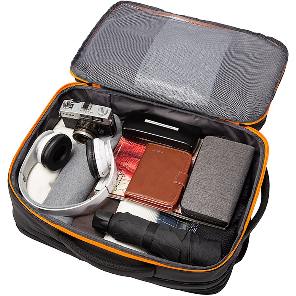 Rucsac calatorii, birou, laptop 15.6 inch, extensibil, buzunar antifurt, rezistent la stropi de apa, sistem fixare pe valiza, BANGE, BG1909SBK, Negru