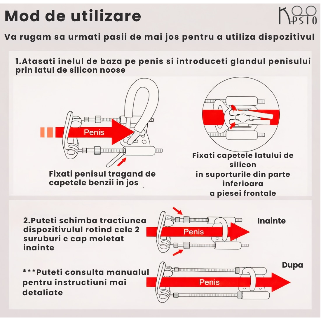 Dispozitiv medical de corectie peniana faloplastie Pro Extender