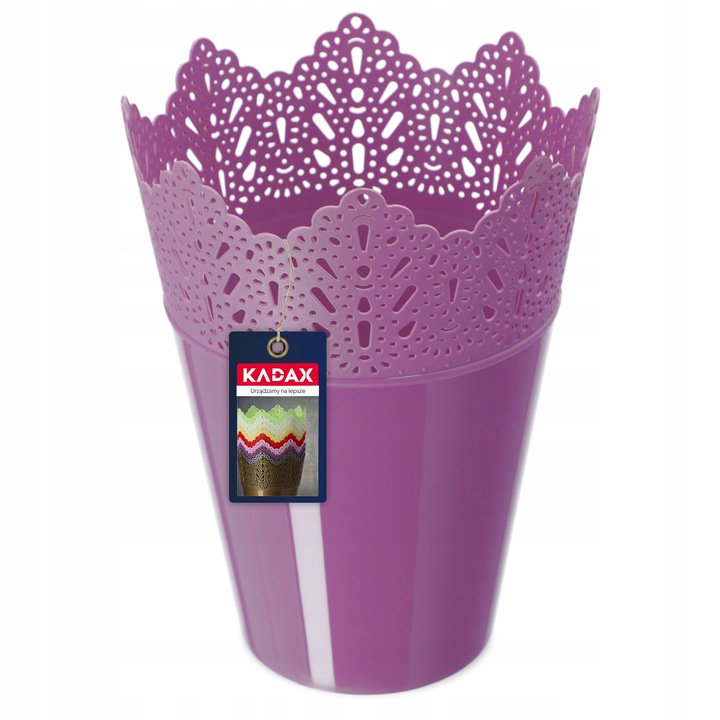 KADAX Ghiveci de flori cu dantela 12 x 15 cm, violet