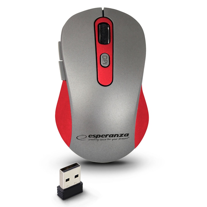 Mouse fara fir, ESPERANZA, USB, Rosu
