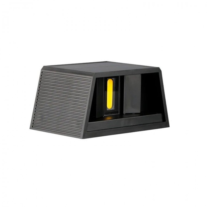 LED соларна лампа cob 6W, черен цвят