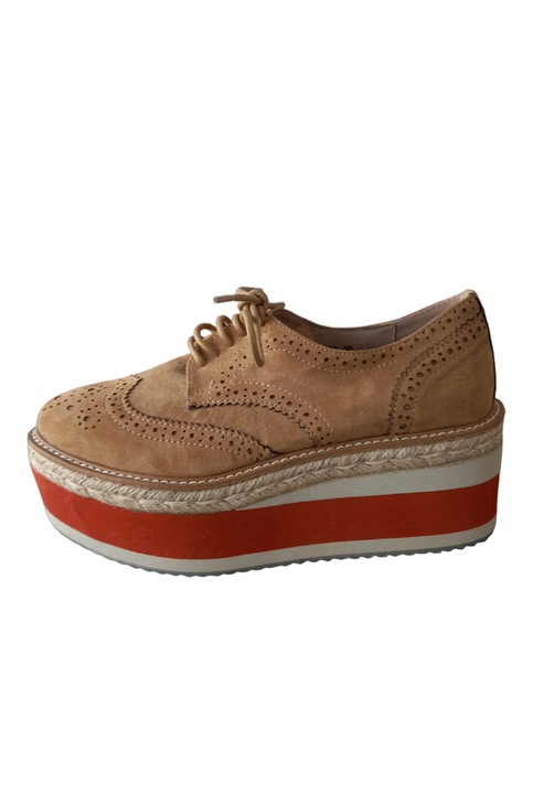 Pantofi casual cu platforma dama, Corina, maro, Maro