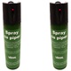 Set 2 bucati Spray Piper Paralizant, Lacrimogen, Iritant, Verde, 110 ml, Husa, Dalimag