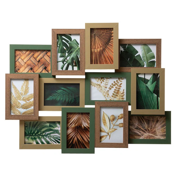 Rama foto Atmosphera Julia colaj 12 poze 10x15 cm, MDF si sticla, 65x51 cm, multicolor