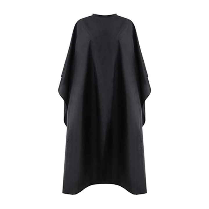 Pelerina de tuns pentru adulti, neagra, dimensiune mare, set ajustabil pentru gat