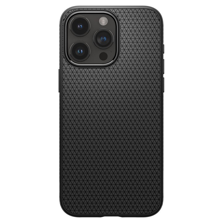 Защитен калъф Liquid Air Armor за Apple iPhone 15 Pro, Camera Ultra Safe Cover, Optim Solution, Matte Black