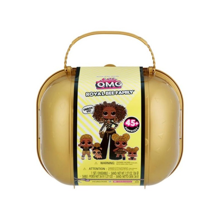 4 db LOL Surprise baba készlet! OMG Royal Bee Family Pack, 45 meglepetés