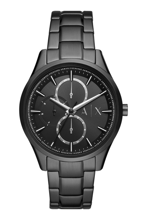 ARMANI EXCHANGE, Ceas quartz cu functii multiple, Negru