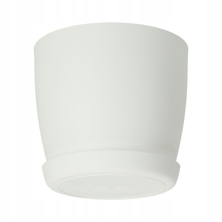 Саксия с опора KADAX, масивна пластмаса, бяла, 20x18см