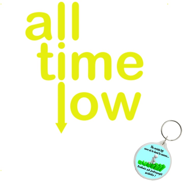 Set sticker decorativ auto all time low suspensie, autocolant, 21cm, Gri si breloc drumul spre succes