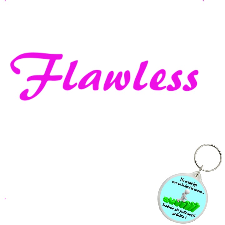 Set sticker decorativ auto flawless v2, autocolant, 21cm, Verde si breloc drumul spre succes
