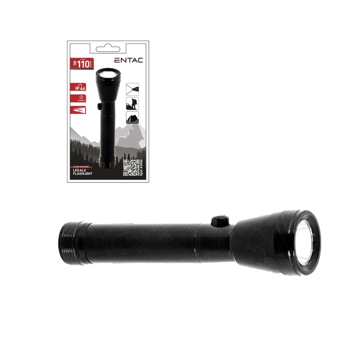 Entac Alu LED фенери, 1W, 110 lm, 1XAA, IP44, батерията не е включена