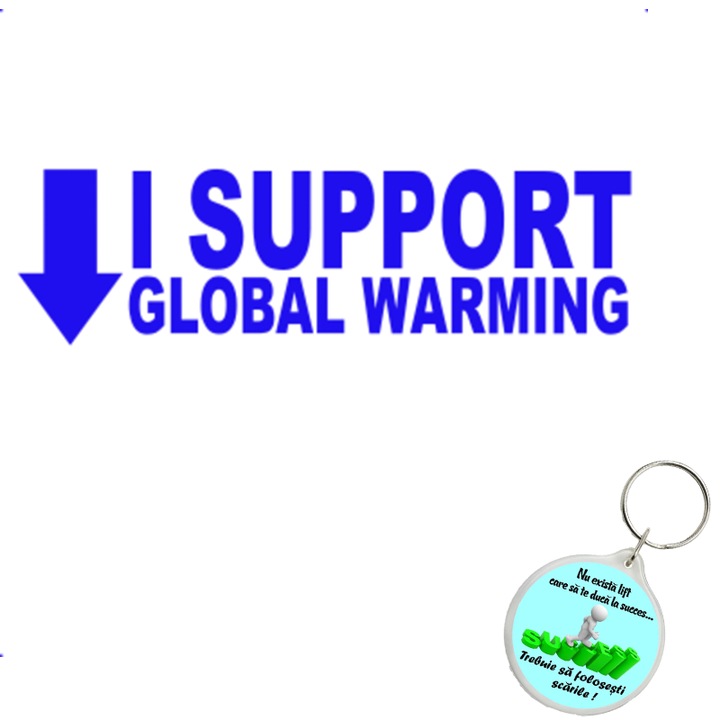 Set sticker decorativ auto i support, autocolant, 26 cm, Portocaliu si breloc drumul spre succes