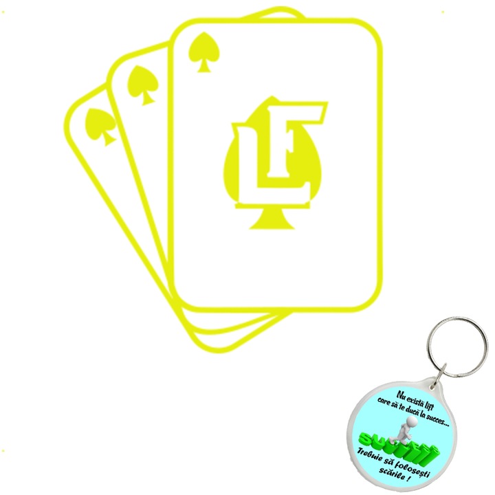 Set sticker decorativ auto low familia carti, autocolant, 26 cm, Gri si breloc drumul spre succes