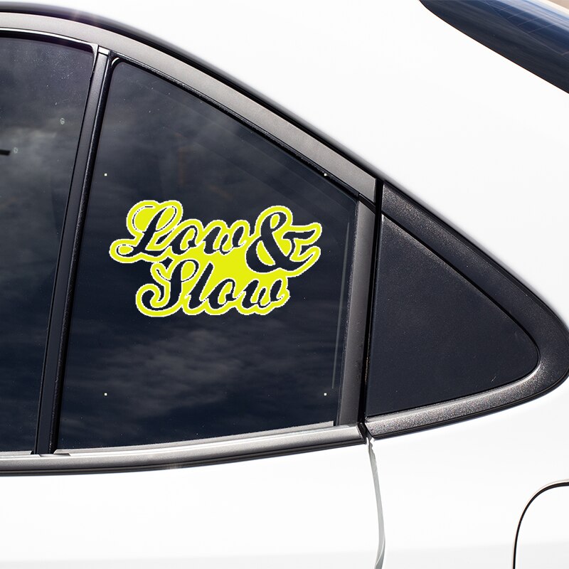 Set sticker decorativ auto low slow v2, autocolant, 21cm, Gri si breloc ...