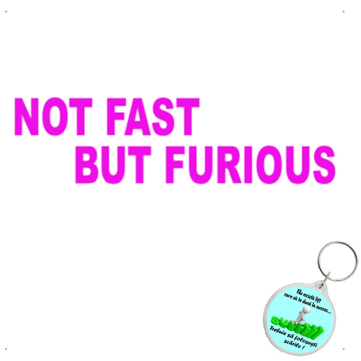 Set sticker decorativ auto not fast, autocolant, 21cm, Verde si breloc drumul spre succes