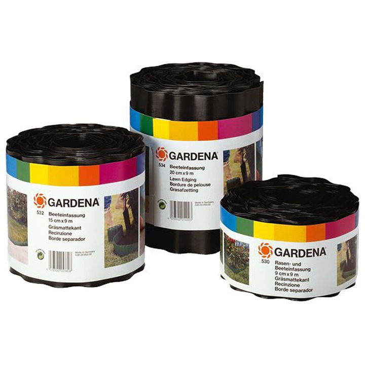 Separator pentru gazon Gardena, 20 cm, 9 m, Maro