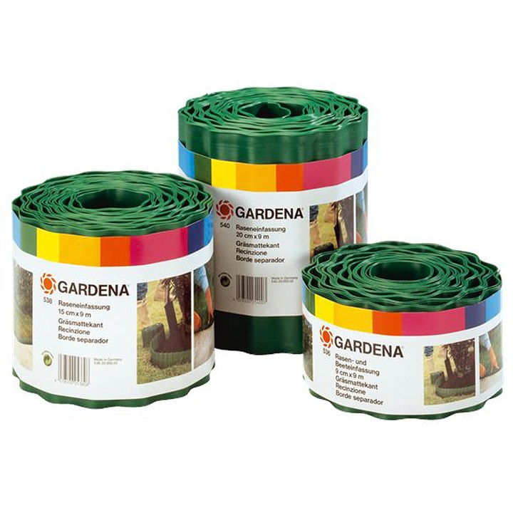 Separator pentru gazon Gardena, 9 cm, 9 m, Verde