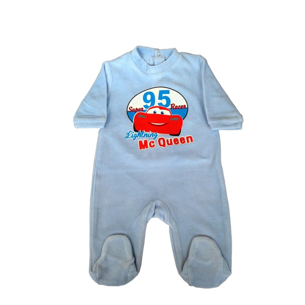 Body cu maneci lungi, Disney Personaje multiple - Cars, Bleu, 80 CM