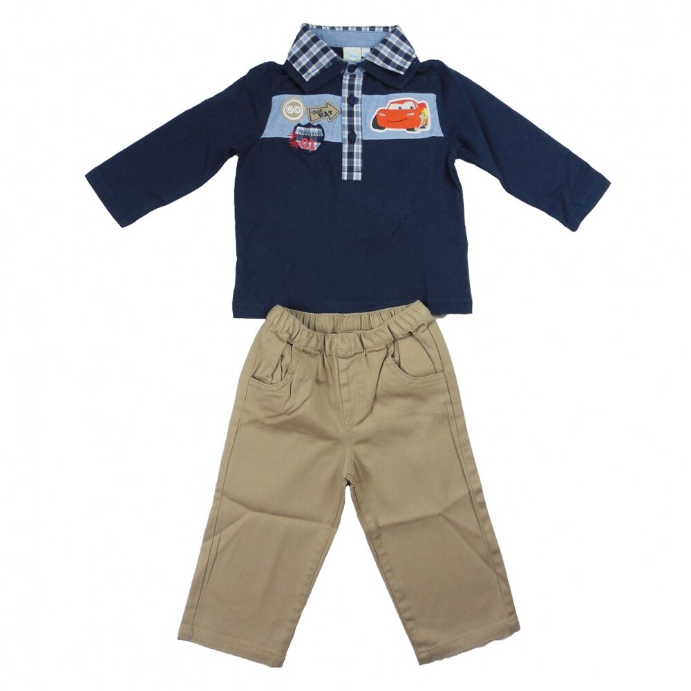 Set tricou cu maneci lungi si pantaloni lungi, Disney Personaje multiple - Cars, Multicolor