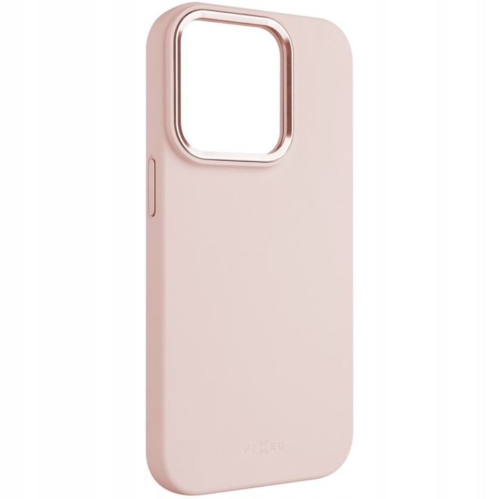 Husa telefon FIXED MagFlow, compatibila MagSafe, pentru iPhone 15 Pro, silicon lichid, roz