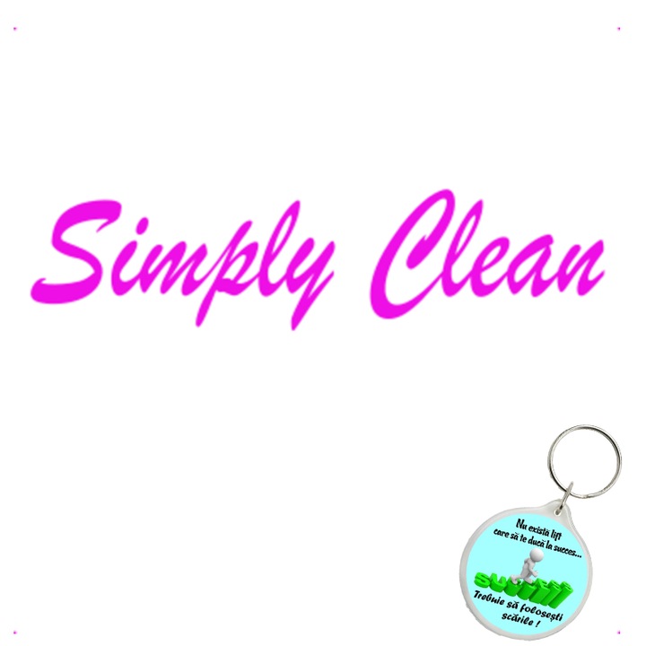 Set sticker decorativ auto simply clean, autocolant, 26 cm, Verde si breloc drumul spre succes