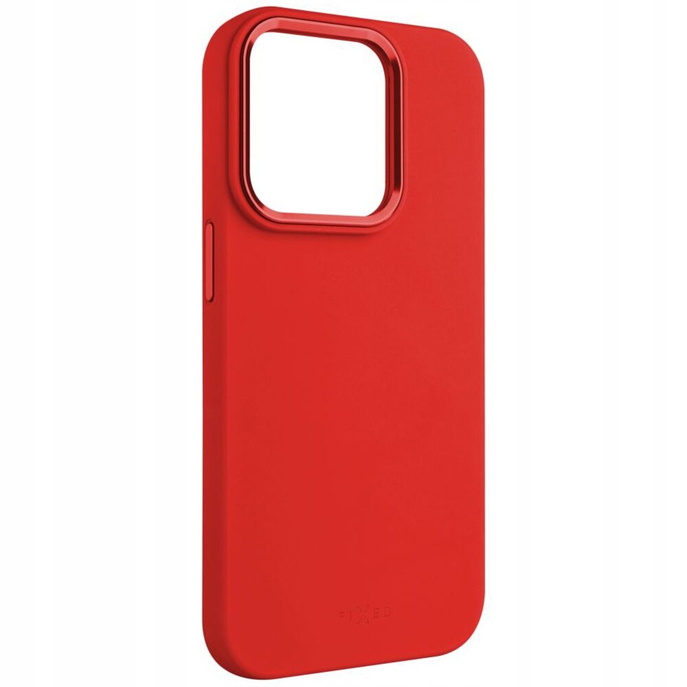 Husa pentru telefon iPhone 15, FIXED, compatibila MagSafe, plastic, rosu