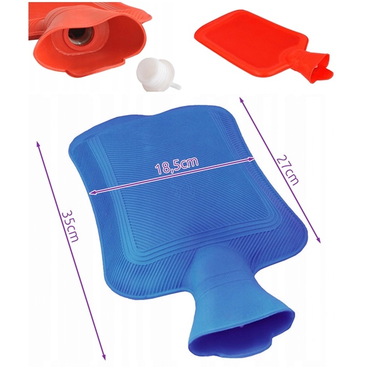 Termofor cu husa, Perna termica, cu apa calda, Ferocity, 2l, Unicornii