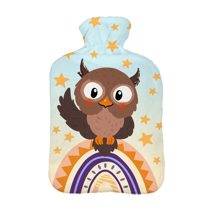 Perna cu apa calda, Thermofor cu husa moale, 2L, Owl