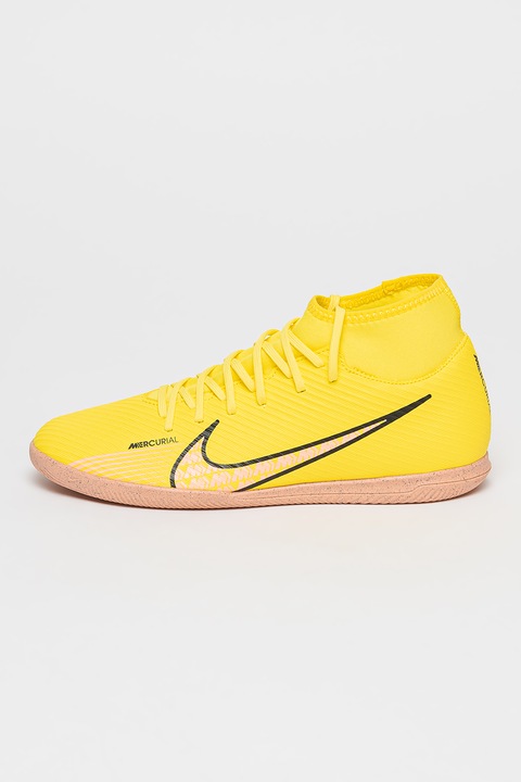 Nike, Pantofi unisex pentru fotbal de interior Superfly 9 Club, Galben neon/Roz