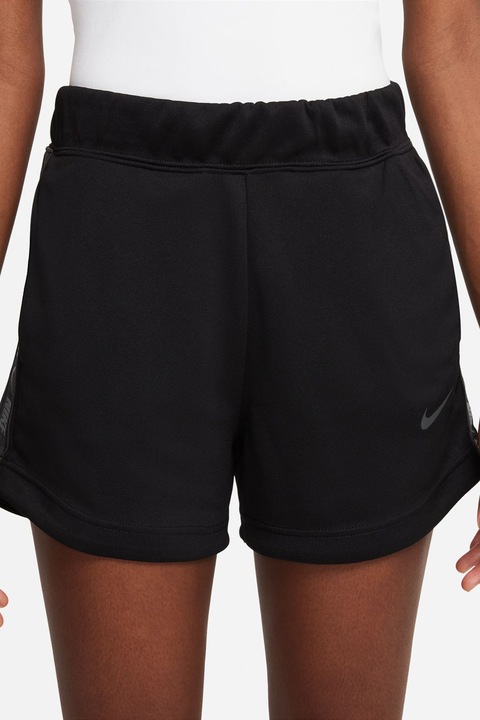 Nike, Къс панталон с ленти с лого, Черен, M