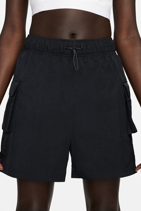 Nike, Къс панталон Essential с джобове с капаче, Черен