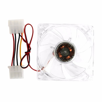 Ventilator Carcasa / Sursa 12V, 80mm, 2 fire, mufa 4 pin, 2500RPM, silent, iluminat, transparent Ventilator Carcasa / Sursa 12V, 80mm, 2 fire, mufa 4 pin, 2500RPM, silent, iluminat, transparent