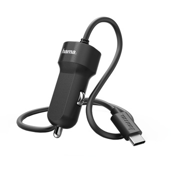 Incarcator auto HAMA, USB Type-C, 3 A, black Incarcator auto HAMA, USB Type-C, 3 A, black