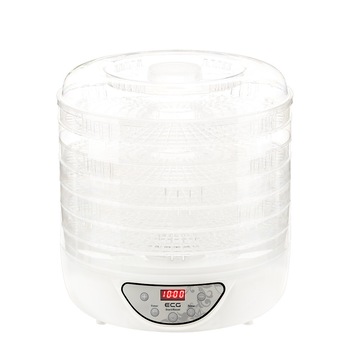 Deshidrator-uscator de alimente ECG SO 570, putere 240 W, Display digital cu led, 5 tavi, 5 trepte de temperatura, alb Deshidrator-uscator de alimente ECG SO 570, putere 240 W, Display digital cu led, 5 tavi, 5 trepte de temperatura, alb