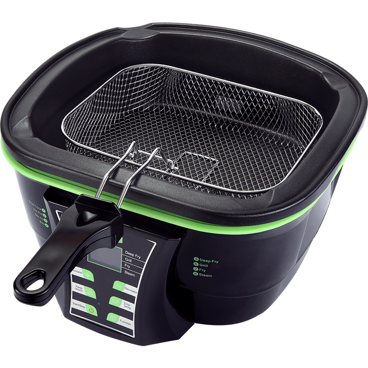 Pentola Multifunzione ECG MH 178 - Set Fondue Con 6 Forchettine, Cestello Vapore E Per Friggere