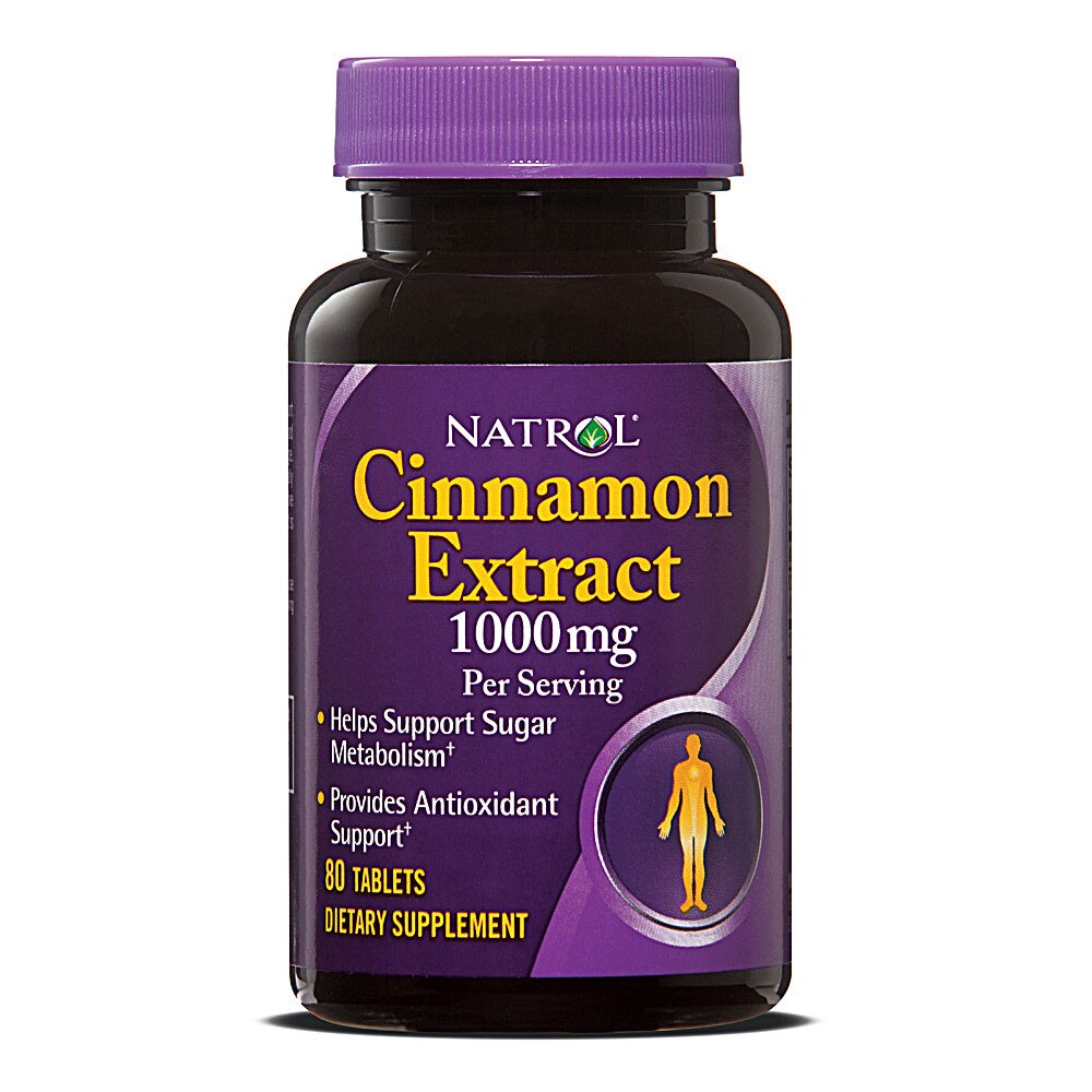 Supliment alimentar Natrol Cinnamon Extract 1000mg, 80 tabs