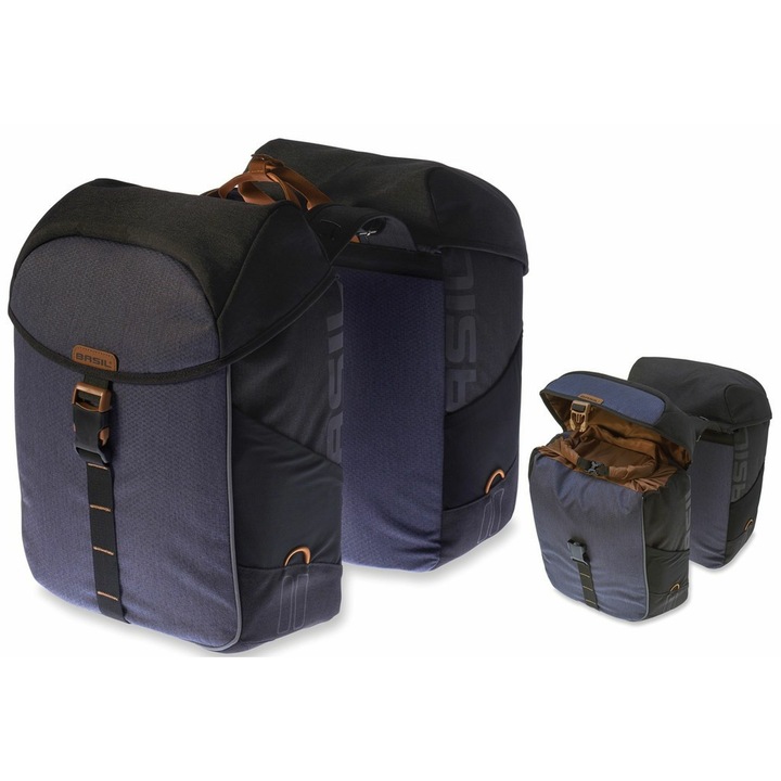 135645862 Busuioc 17666 Doppeltasche 'Miles', wasserdicht, 32 litri, ardezie neagra