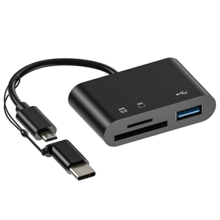 Hub USB, 3in1, Negru